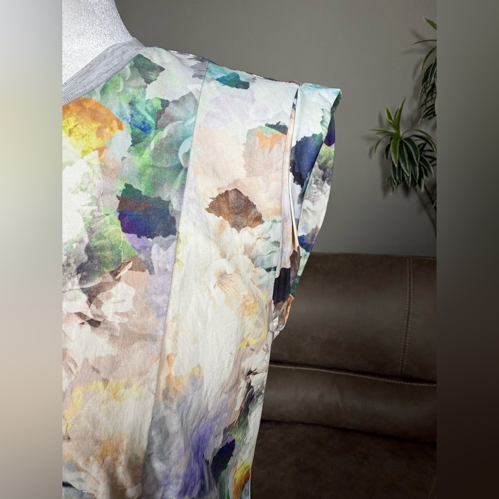 Rebecca Taylor Enchanted Garden Floral Watercolor Mini Dress 6 Summer Easter - Picture 6 of 16